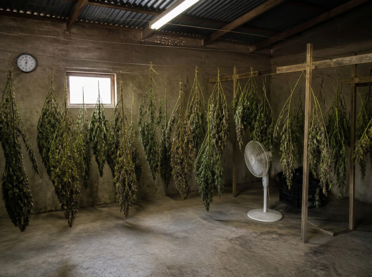 Drying facility at Malawi CannaGrow
